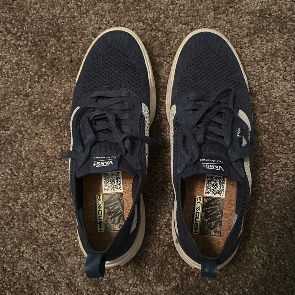 Vans ultra range, blue and white mens 10